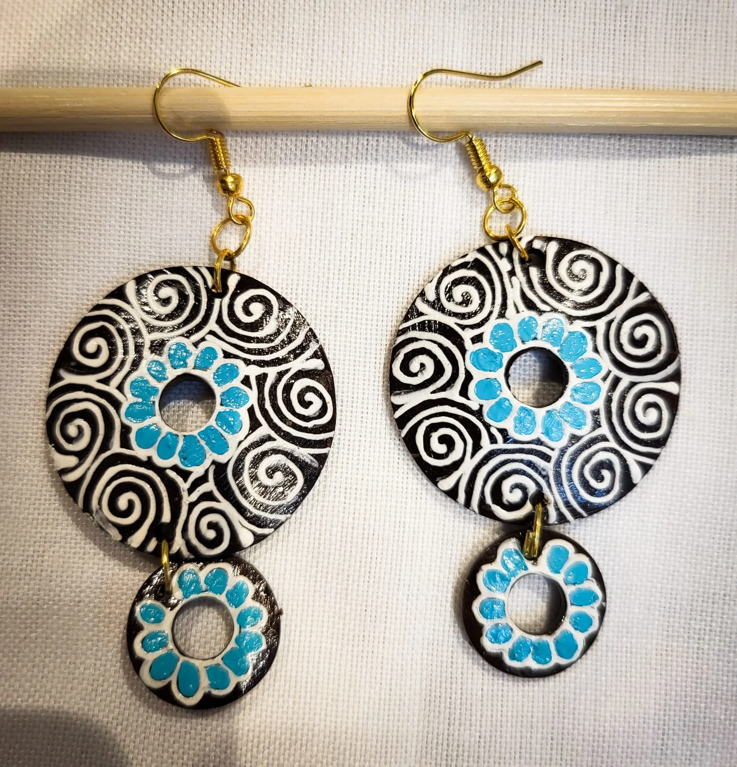 Ocean Spiral Disk Earrings – 1 of 1