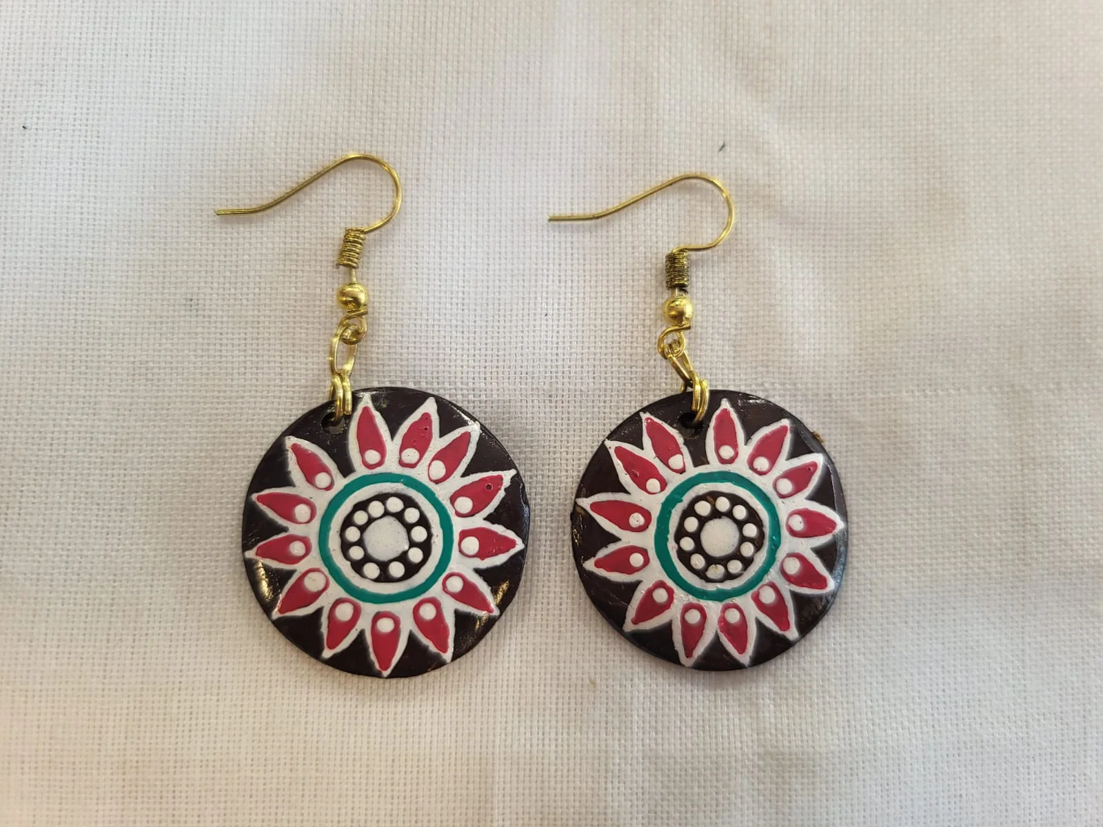 Sunstar Mandala Disk Earrings – 1 of 1