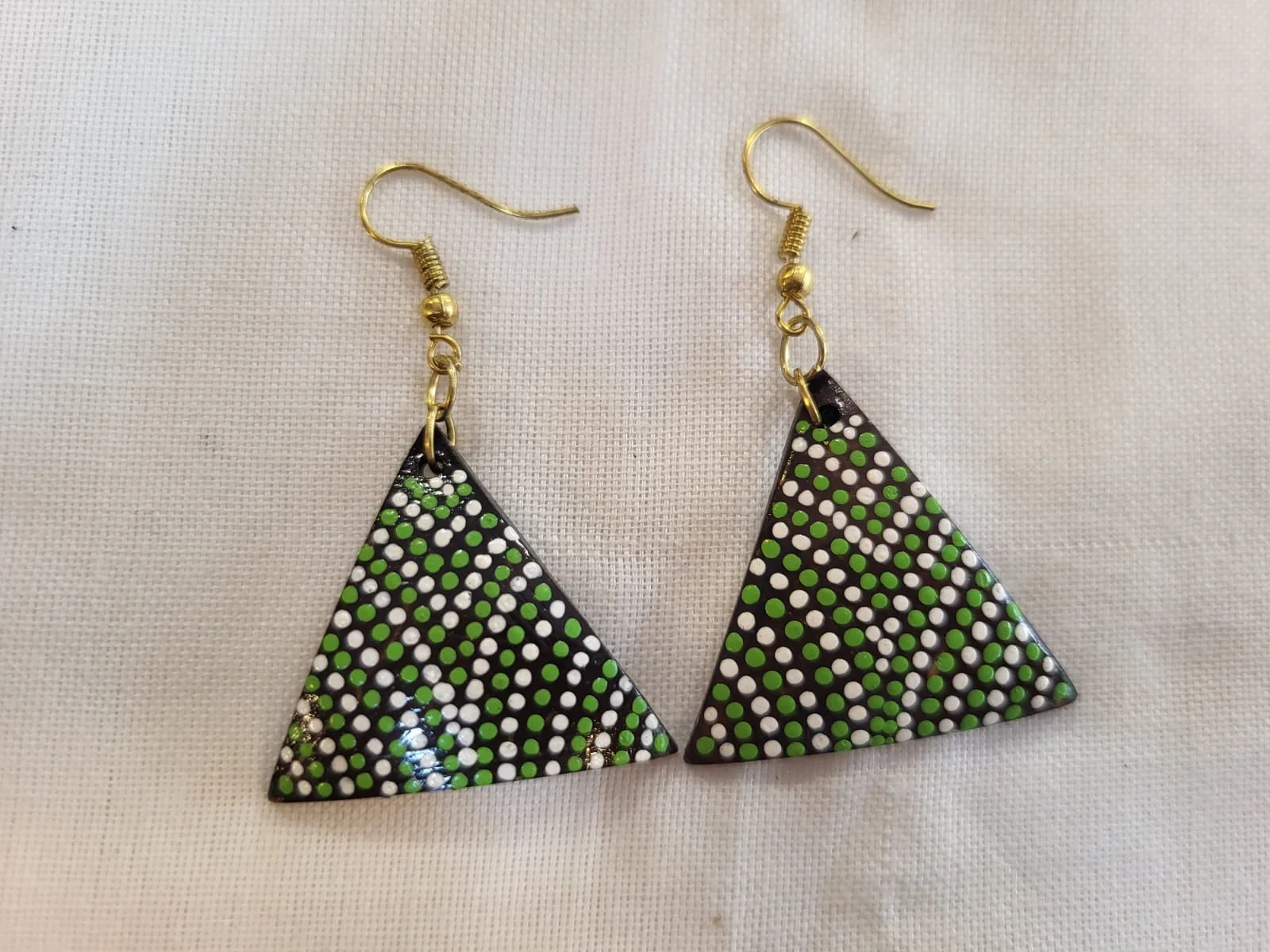 Mosaic Triangle Dot Earrings – 1 of 1