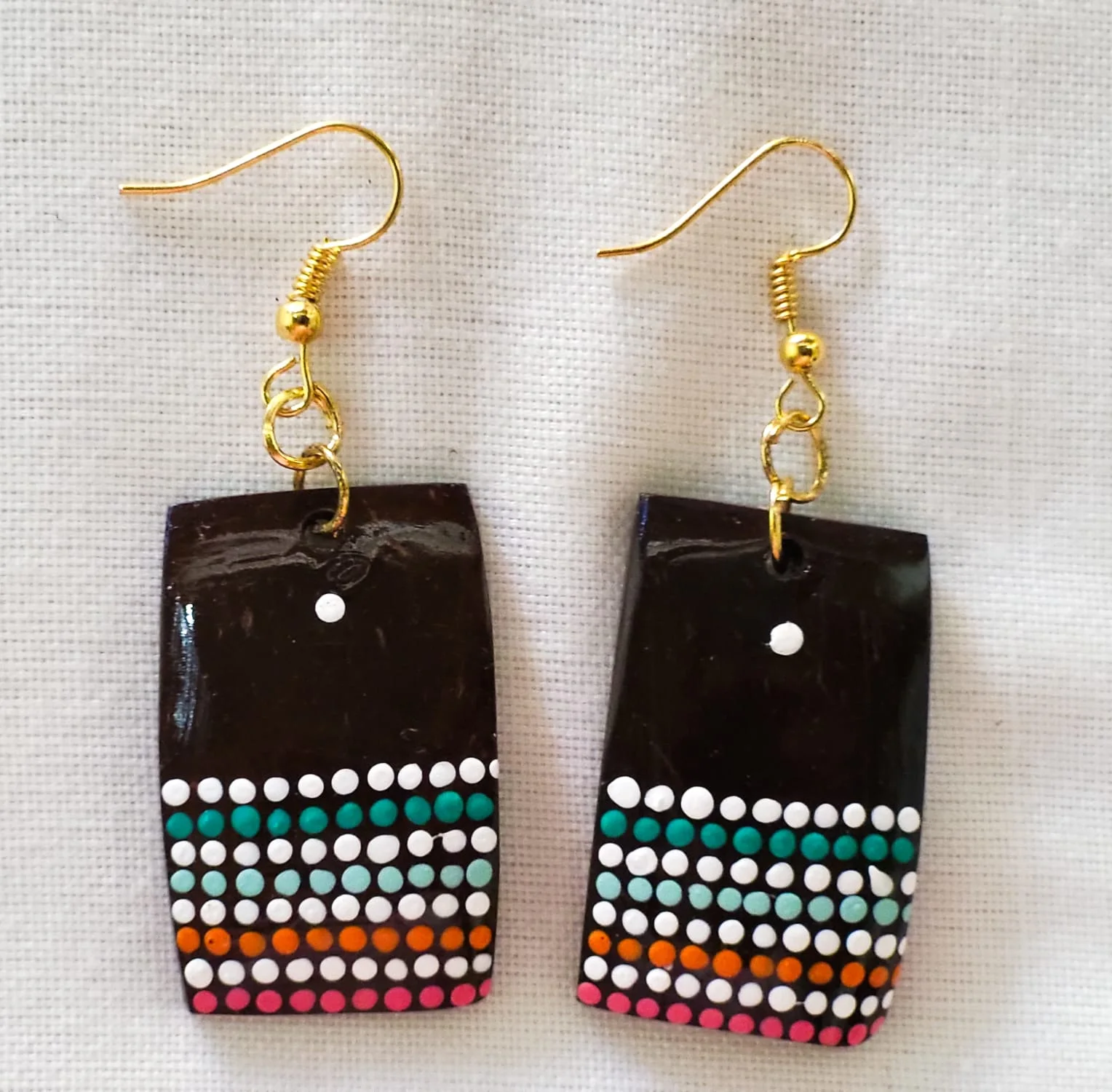 Rainbow Stripe Dot Earrings – 1 of 1